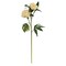 Set of 2 Cream Peony Spray Artificial Floral Stem 30 Inch Long Faux Peonies Green Leaves Pink Hints Decorative Home Vase Arrangement Accent